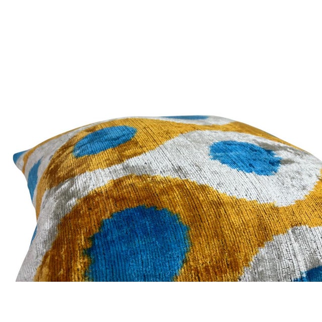 2000 - 2009 Velvet Silk Cushion Cover with Evil Eye Design, 2000s For Sale - Image 5 of 11