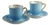 Blue & Gold Coffee Cups from Oskar Schaller Bavaria, Germany, 1950s, Set of 4 For Sale