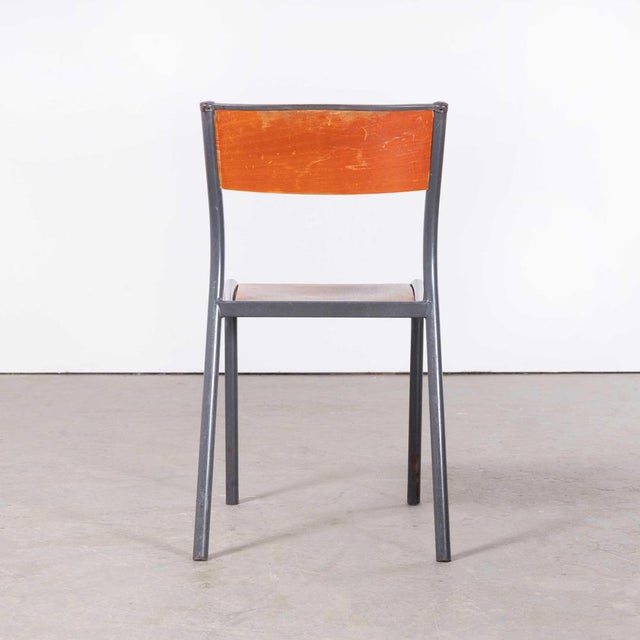 1950s French Mullca Light Grey Dining Chair, 1950s For Sale - Image 5 of 9