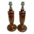 Antique 1890's Oak English Candlesticks Silver Leaf Tops- a Pair For Sale