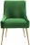 Transitional Beatrix Green Velvet Side Chair with Gold Legs For Sale - Image 3 of 9