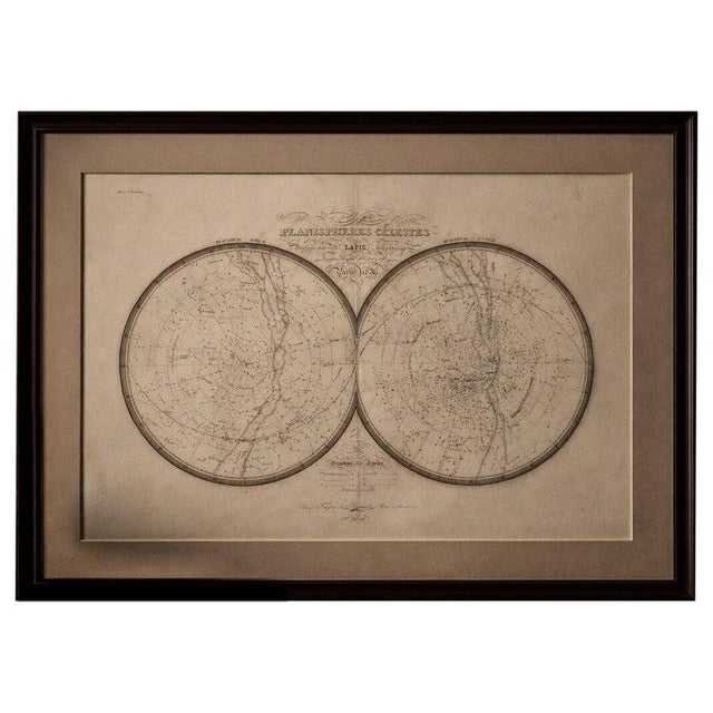Antique Celestiall Planispheres Map by Lapie, 1838 For Sale - Image 9 of 9