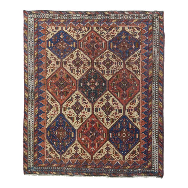 Antique Afshar Rug 5'3'' x 6'4'' For Sale