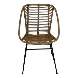 Vintage Wicker Rattan Chair, 1960s For Sale