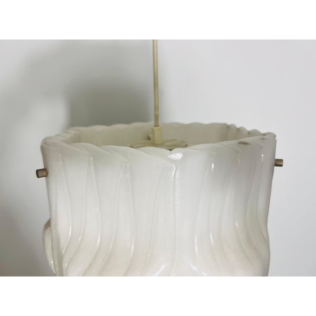 Structured White Pendant Lamp, Germany, 1970s For Sale - Image 11 of 12