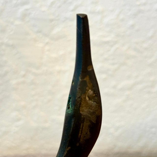 Vintage Andrea by Sadek Bronze Crane Sculpture For Sale In Tampa - Image 6 of 12