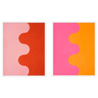 Large "Serpentines, Pair" Print by Stephanie Henderson, 50" X 31" - A Pair For Sale