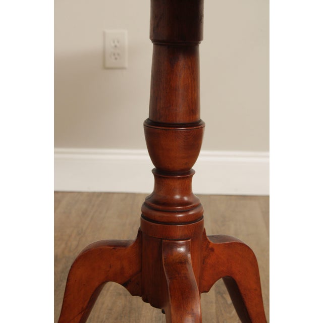 Antique Early American Cherry Tilt Top Tea Table For Sale - Image 4 of 13