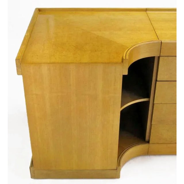 1970s Brian Palmer for Baker Birdseye Maple Modular Three Piece Cabinet For Sale - Image 5 of 7