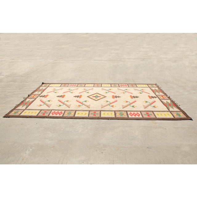 1970s Large Vintage Modern Kilim Rug, 1970s For Sale - Image 5 of 16
