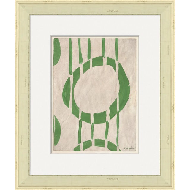 Illustration Circle Series - Green 2 by Dana Gibson, Framed Art Print For Sale - Image 3 of 3
