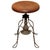 Victorian 19th Century Adjustable Cast Iron Piano Stool W/ Oak Seat by Charles Parker Co. For Sale - Image 3 of 9