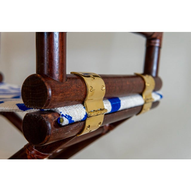 1970s 1970's McGuire Director's X-Chair For Sale - Image 5 of 11