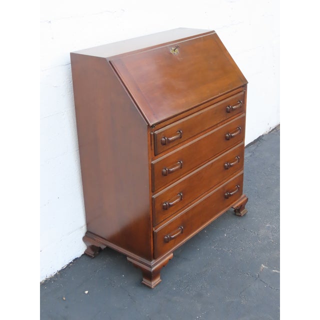 Early 1900s Art Deco Secretary Desk 6678 For Sale - Image 4 of 18