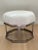 1970s Octagonal Chrome and Faux Shearling Stool in the Style of Milo Baughman For Sale - Image 4 of 11