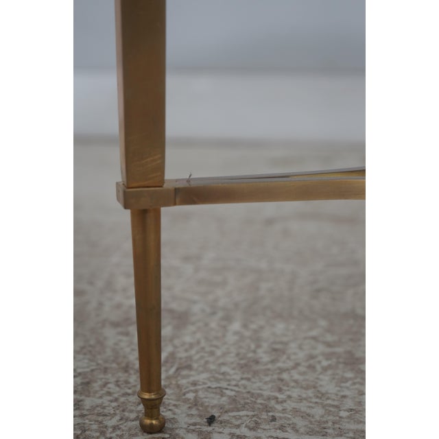 Global Views Round Granite Directorie Top Brass Table For Sale - Image 11 of 12
