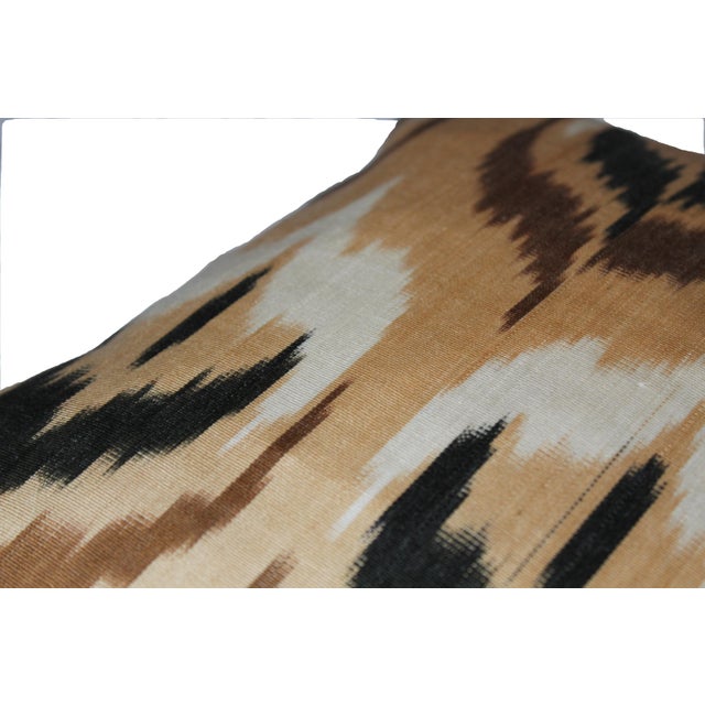 Contemporary Contemporary Silk Ikat Bohemian Throw Pillow For Sale - Image 3 of 5