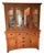 Late 20th Century Stickley Style Mission Oak Arts & Crafts China Cabinet Hutch For Sale