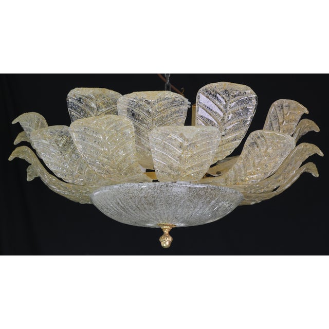 Italian Dubai, Large Size Murano Glass Gold Flush Mount, 1970s For Sale - Image 3 of 12