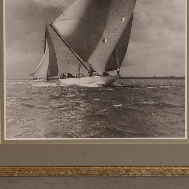 Beken of Cowes, Racing Yacht, Velsheda, 1934, Photographic Print, Framed For Sale - Image 6 of 15