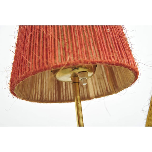 Metal Floor Lamp with a Brass Base, 1950s For Sale - Image 7 of 10