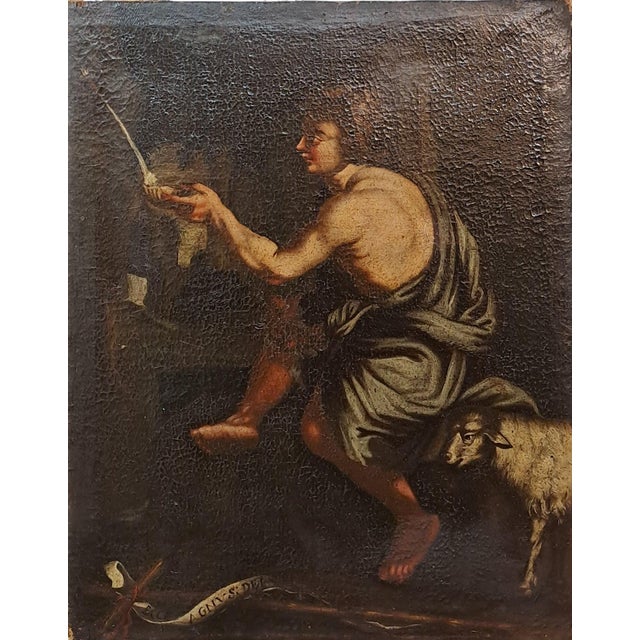 St. John the Baptist, Oil on Canvas, 17th-18th Century For Sale - Image 11 of 13