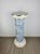 Ceramic Vintage Blue and White Porcelain Column Stand with Gold Trim, 1960s For Sale - Image 7 of 10