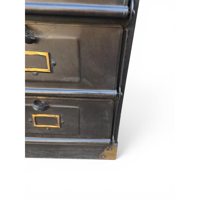 Vintage French Industrial Steel Filing Cabinet by Strafor, 1930 For Sale - Image 9 of 14