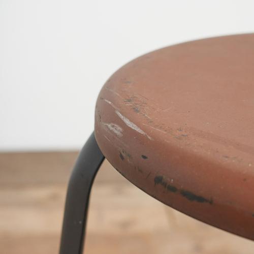Vintage French Industrial Nicolle Style Stool, 1950s For Sale - Image 6 of 8