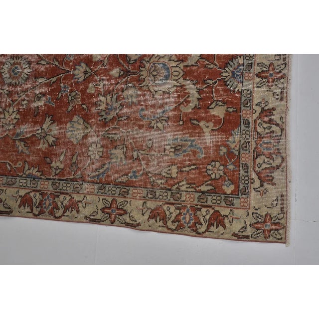 Vintage Anatolian Rug With Allover Floral Pattern For Sale - Image 10 of 10
