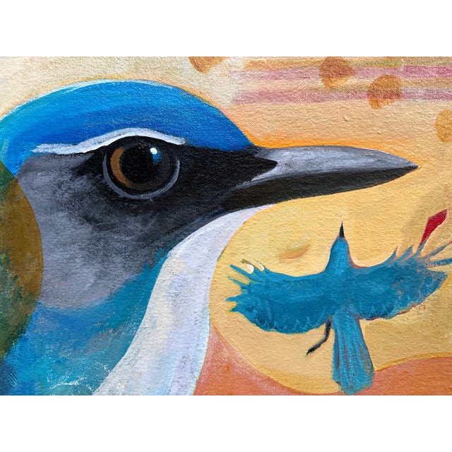 Boho Chic “Jays Make My Days 2” Bird Art LWren Walraven For Sale - Image 3 of 10