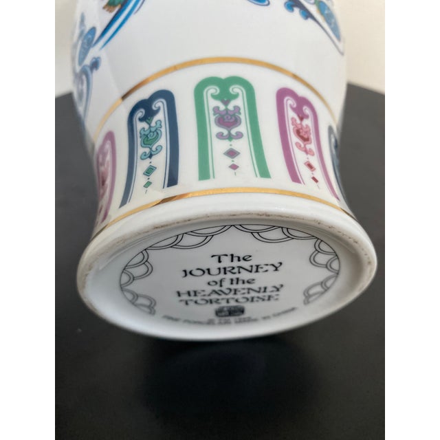 1986 Franklin Mint Chinese Porcelain Tortoise Vase For Sale - Image 13 of 14
