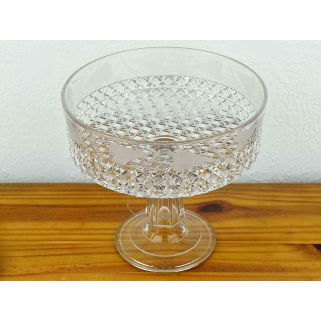 Glass 19th Century Early American Glass Ripley & Co. Mascotte Pattern Pedestal Compote With Lid For Sale - Image 7 of 9