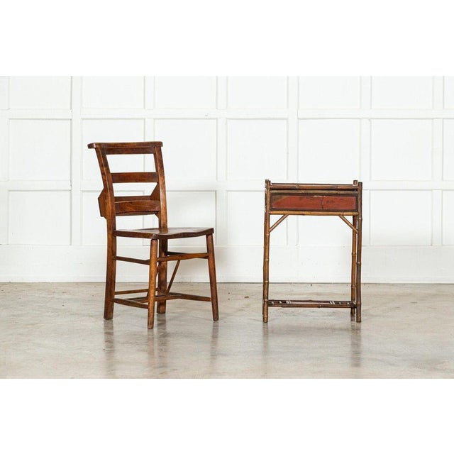 Antique English Bamboo Sewing Side Table, 1910 For Sale - Image 14 of 17