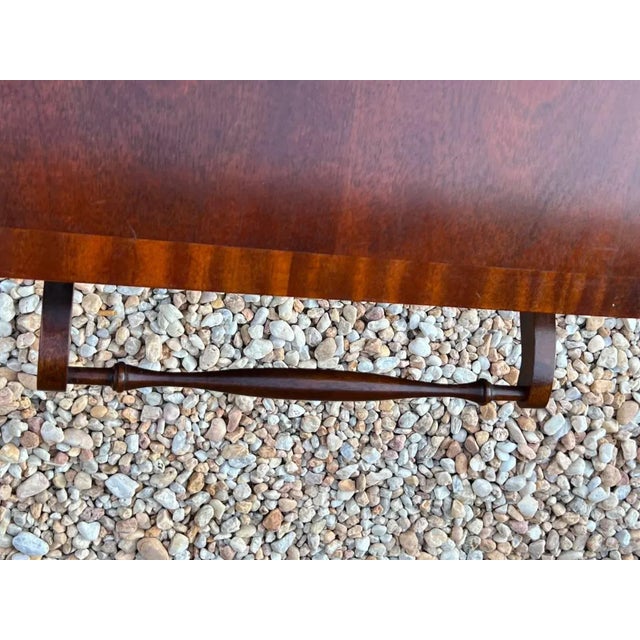 Baker Furniture Vintage Federal Style Inlaid Mahogany Drop Leaf Table Tea Bar Cart With Drawer For Sale In Washington DC - Image 6 of 12