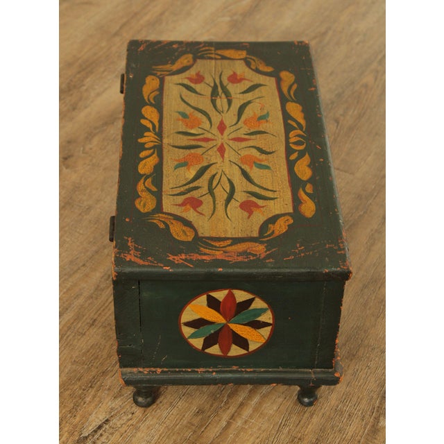 Antique Hand Painted Pennsylvania Dutch Miniature Blanket Chest Chairish