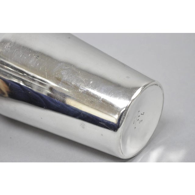 Vintage Wiskemann Belgium Art Deco Silver Plated Martini Cocktail Shaker Barware For Sale - Image 13 of 16