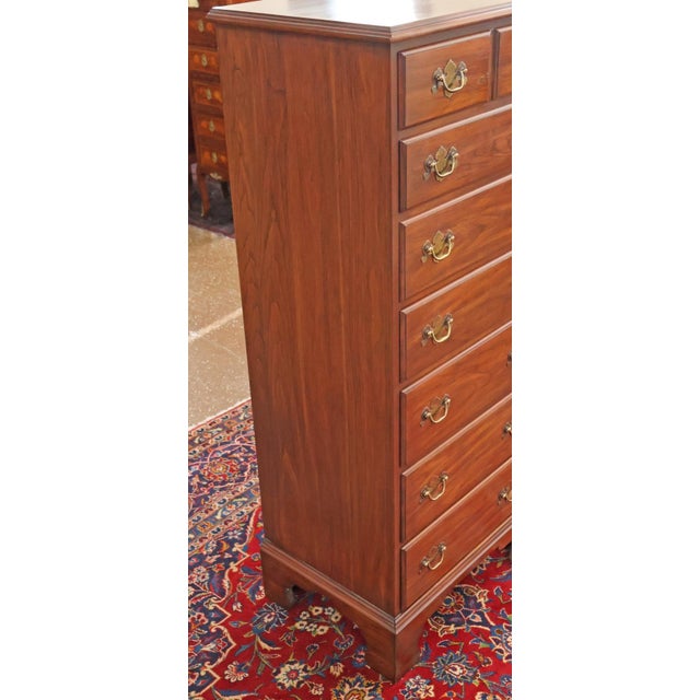 1990s Henkel Harris Virginia Galleries Cherry Wood 7 Drawer Lingerie Chest For Sale In New York - Image 6 of 13