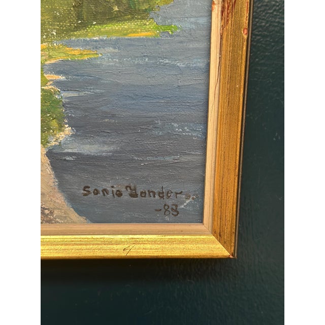 Sonia Yander, Landscape, 1983, Oil Painting on Canvas, Framed For Sale - Image 9 of 18