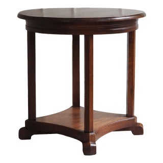 Art Deco Oak Side Table, 1920 For Sale