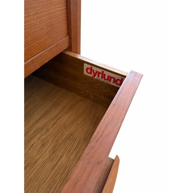1960s Danish Modern Dyrlund Teak Drop-Front Secretary Desk & Vanity For Sale - Image 9 of 11