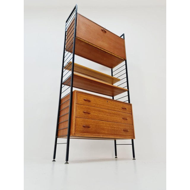 Vintage Free Standing Modular Unit Shelving System by Staples Ladderax, 1960s For Sale - Image 10 of 12