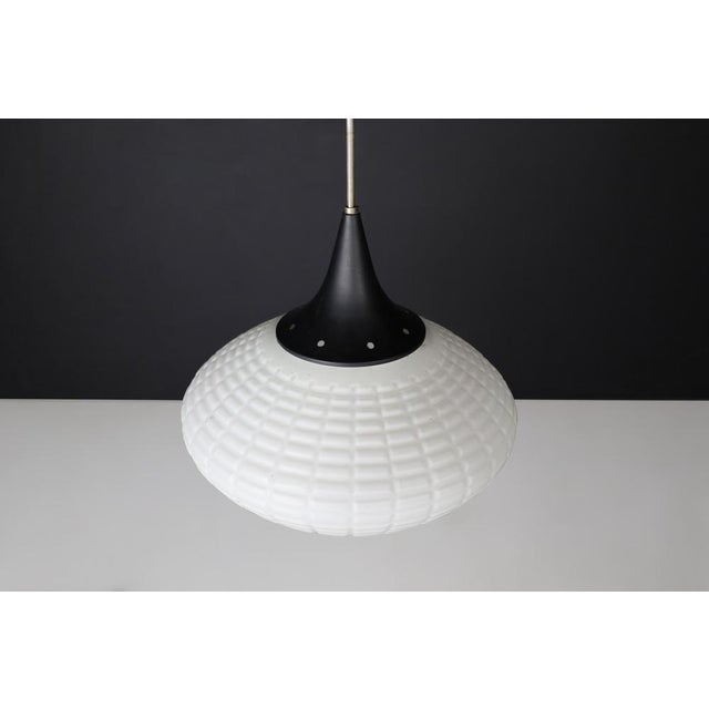 Large Mid-Century Pendant in Opaline Glass, Europe, 1950s For Sale - Image 4 of 18