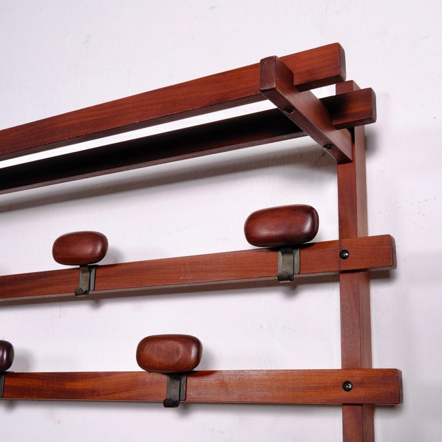 Vintage Wooden Coat Stand by Carlo Enrico Longhi for Elam, 1960s For Sale - Image 6 of 16