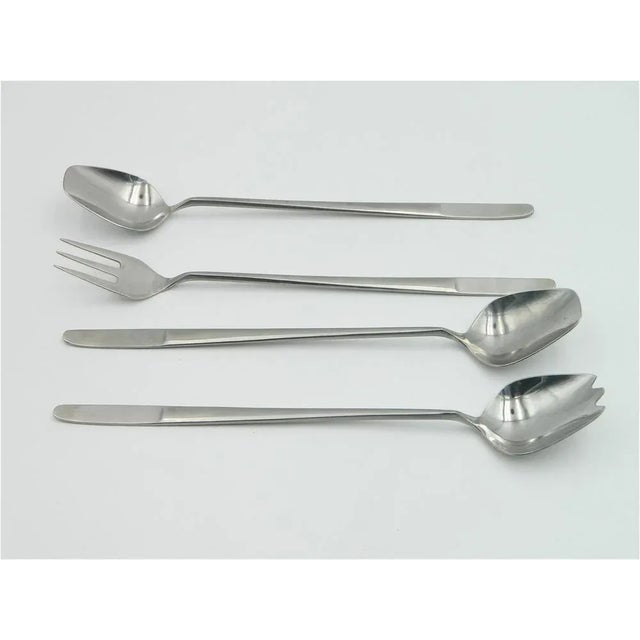 Stainless Steel Model 2070 Cutlery for Six by Helmut Alder for Amboss Austria, Set of 46 For Sale - Image 9 of 10