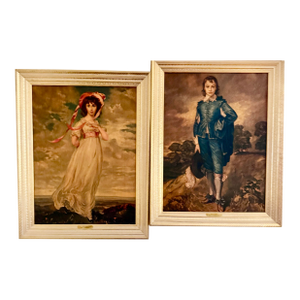 Mid 20th Century Thomas Gainsborough’s Blue Boy and Thomas Lawrence’s Pinkie Portrait Prints - Set of 2