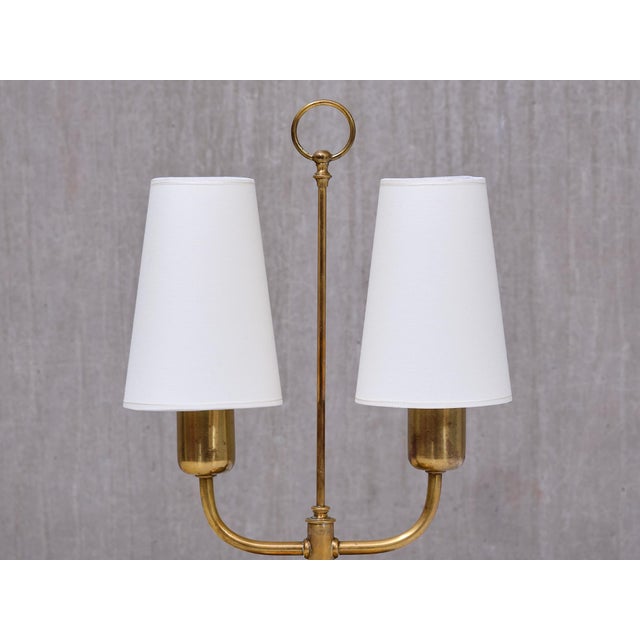 Vintage Brass Table Lamp by Bertil Brisborg for Nordiska Kompaniet, 1940s For Sale - Image 11 of 12