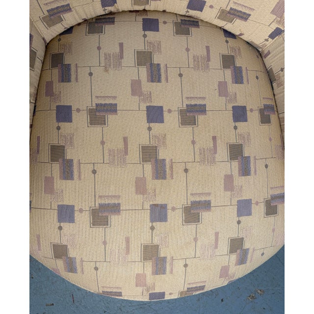 1990s Oversized Swivel Lounge Chairs Attributed to Weiman For Sale - Image 10 of 12