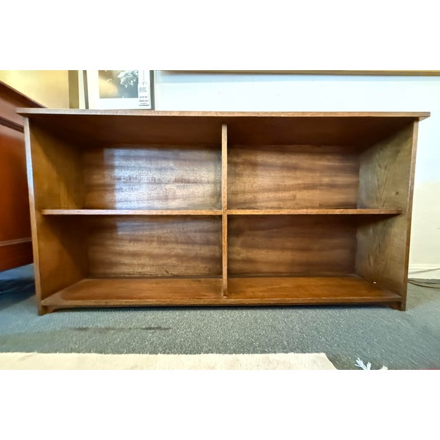 Late 20th Century Arts & Crafts Mission Style Double Bookshelf For Sale - Image 5 of 12