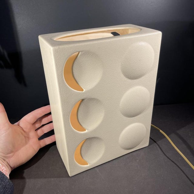 Optic Art Ceramic Table Lamp in the style of Evert Jelle Jelles, 1960s For Sale - Image 3 of 13